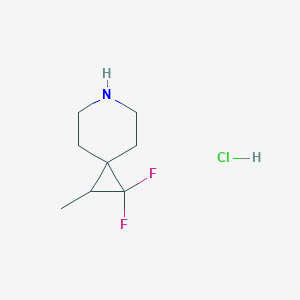 molecular formula C8H14ClF2N B1435121 1,1-Difluoro-2-methyl-6-azaspiro[2.5]octane hydrochloride CAS No. 2097937-52-3