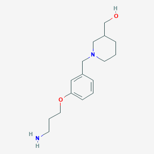 3-Piperidinemethanol, 1-[[3-(3-aminopropoxy)phenyl]methyl]-