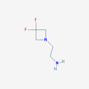 molecular formula C5H10F2N2 B1435127 2-(3,3-二氟氮杂环丁-1-基)乙-1-胺 CAS No. 2045189-46-4