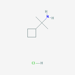 molecular formula C7H16ClN B1435129 2-Cyclobutylpropan-2-amine hydrochloride CAS No. 1864058-17-2