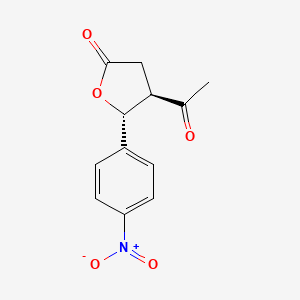 (4R,5R)-4-Acetyl-5-(4-nitrophenyl)oxolan-2-one