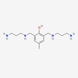 molecular formula C15H28N4O B14351345 2,6-Bis{[(3-aminopropyl)amino]methyl}-4-methylphenol CAS No. 94190-26-8