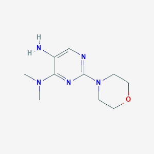 molecular formula C10H17N5O B1435137 N4,N4-dimethyl-2-morpholinopyrimidine-4,5-diamine CAS No. 2090867-03-9