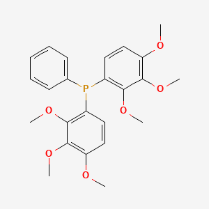 molecular formula C24H27O6P B14351374 Phenylbis(2,3,4-trimethoxyphenyl)phosphane CAS No. 91121-26-5