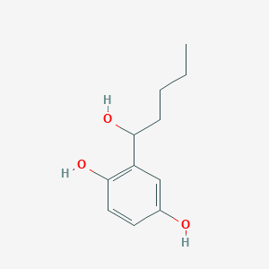 2-(1-Hydroxypentyl)benzene-1,4-diol