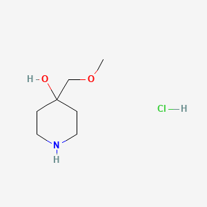 molecular formula C7H16ClNO2 B1435142 4-(Methoxymethyl)piperidin-4-ol hydrochloride CAS No. 2093979-92-9