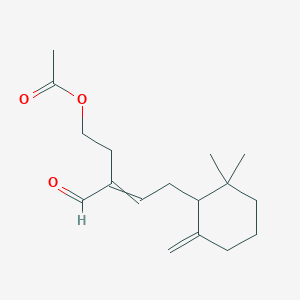 5-(2,2-Dimethyl-6-methylidenecyclohexyl)-3-formylpent-3-en-1-yl acetate