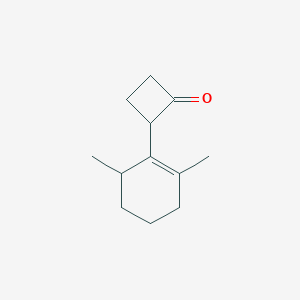 molecular formula C12H18O B14351428 2-(2,6-Dimethylcyclohex-1-en-1-yl)cyclobutan-1-one CAS No. 90660-07-4