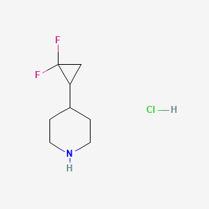 molecular formula C8H14ClF2N B1435143 4-(2,2-Difluorocyclopropyl)piperidine hydrochloride CAS No. 2097991-05-2