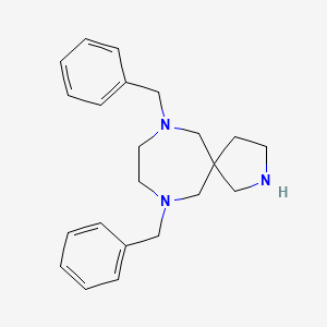 molecular formula C22H29N3 B1435145 7,10-二苄基-2,7,10-三氮杂螺[4.6]十一烷 CAS No. 1330765-96-2