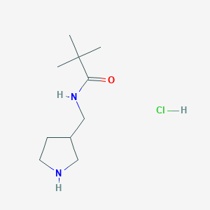 molecular formula C10H21ClN2O B1435146 N-(Pyrrolidin-3-ylmethyl)pivalamide hydrochloride CAS No. 1346602-39-8