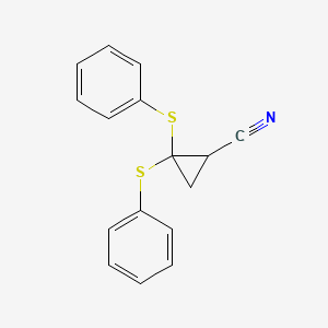 2,2-Bis(phenylsulfanyl)cyclopropane-1-carbonitrile