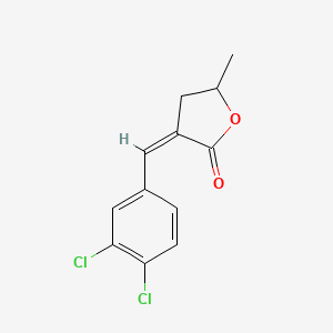 molecular formula C12H10Cl2O2 B14351470 3-(3,4-dichlorobenzylidene)-5-methyldihydrofuran-2(3H)-one 