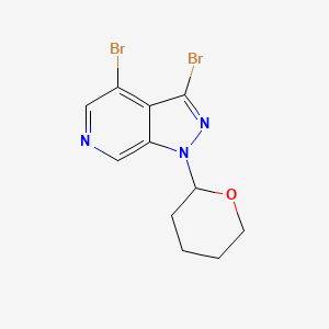 molecular formula C11H11Br2N3O B1435159 3,4-二溴-1-(四氢-2H-吡喃-2-基)-1H-吡唑并[3,4-c]吡啶 CAS No. 1416714-24-3