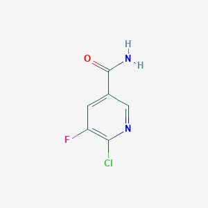 molecular formula C6H4ClFN2O B1435164 6-氯-5-氟吡啶-3-甲酰胺 CAS No. 1379210-39-5