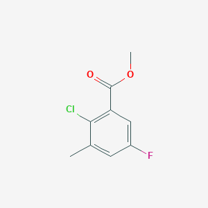 molecular formula C9H8ClFO2 B1435175 2-氯-5-氟-3-甲基苯甲酸甲酯 CAS No. 1805112-73-5
