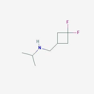 B1435179 N-((3,3-difluorocyclobutyl)methyl)propan-2-amine CAS No. 1849333-89-6