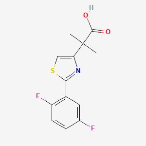 molecular formula C13H11F2NO2S B1435181 2-[2-(2,5-二氟苯基)-1,3-噻唑-4-基]-2-甲基丙酸 CAS No. 1803581-34-1