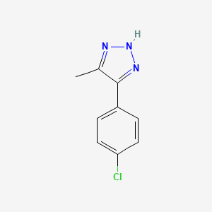 molecular formula C9H8ClN3 B1435188 4-(4-chlorophenyl)-5-methyl-1H-1,2,3-triazole CAS No. 1803587-68-9