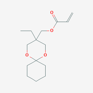 molecular formula C15H24O4 B14351904 (3-Ethyl-1,5-dioxaspiro[5.5]undecan-3-yl)methyl prop-2-enoate CAS No. 97773-10-9