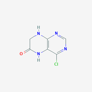 molecular formula C6H5ClN4O B1435193 4-Chloro-7,8-dihydropteridin-6(5H)-one CAS No. 857225-57-1