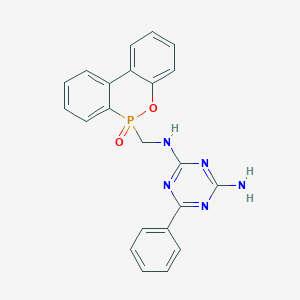 molecular formula C22H18N5O2P B1435195 N-[(10-oxido-9,10-dihydro-9-oxa-10-phosphaphenanthrene)methyl]-6-phenyl-1,3,5-triazine-2,4-diamine CAS No. 66560-05-2