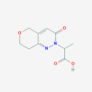molecular formula C10H12N2O4 B1435205 2-{3-氧代-2H,3H,5H,7H,8H-吡喃并[4,3-c]吡哒嗪-2-基}丙酸 CAS No. 1443288-19-4