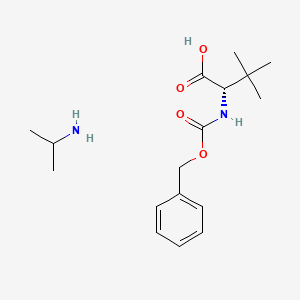 molecular formula C17H28N2O4 B1435212 丙烷-2-胺 (S)-2-(((苄氧羰基)氨基)-3,3-二甲基丁酸酯 CAS No. 1621085-33-3