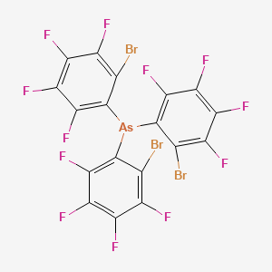 molecular formula C18AsBr3F12 B14352135 Tris(2-bromo-3,4,5,6-tetrafluorophenyl)arsane CAS No. 99222-08-9