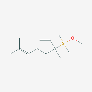 molecular formula C13H26OSi B14352156 (3,7-Dimethylocta-1,6-dien-3-yl)(methoxy)dimethylsilane CAS No. 94613-59-9