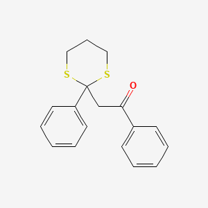 Ethanone, 1-phenyl-2-(2-phenyl-1,3-dithian-2-yl)-