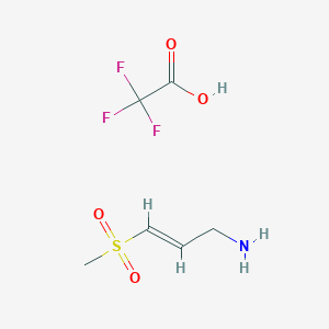 molecular formula C6H10F3NO4S B1435218 (E)-3-(甲基磺酰基)丙-2-烯-1-胺 2,2,2-三氟乙酸酯 CAS No. 1610799-82-0