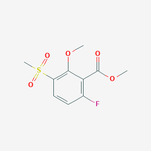 molecular formula C10H11FO5S B1435221 6-氟-2-甲氧基-3-(甲磺酰基)苯甲酸甲酯 CAS No. 2006277-70-7