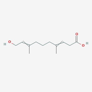 10-Hydroxy-4,8-dimethyldeca-3,8-dienoic acid