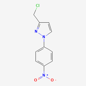 molecular formula C10H8ClN3O2 B14352291 3-(Chloromethyl)-1-(4-nitrophenyl)-1H-pyrazole CAS No. 90251-24-4