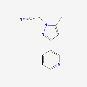 B1435230 2-(5-methyl-3-(pyridin-3-yl)-1H-pyrazol-1-yl)acetonitrile CAS No. 2095410-80-1
