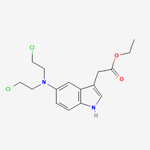 Indole-3-acetic acid, 5-[bis(2-chloroethyl)amino]-, ethyl ester