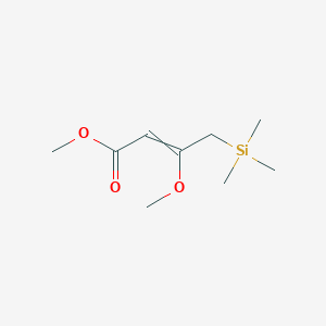 molecular formula C9H18O3Si B14352331 Methyl 3-methoxy-4-(trimethylsilyl)but-2-enoate CAS No. 93766-68-8