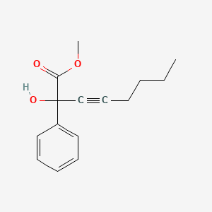 Methyl 2-hydroxy-2-phenyloct-3-ynoate