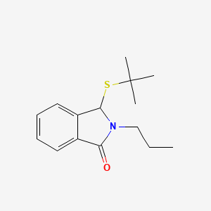 molecular formula C15H21NOS B14352423 3-(tert-Butylsulfanyl)-2-propyl-2,3-dihydro-1H-isoindol-1-one CAS No. 91948-93-5