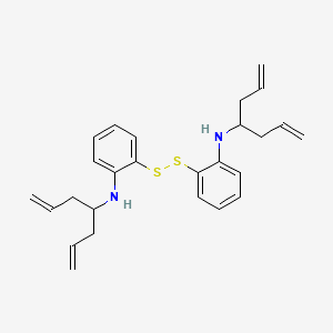 molecular formula C26H32N2S2 B14352434 2,2'-Disulfanediylbis[N-(hepta-1,6-dien-4-yl)aniline] CAS No. 91258-37-6