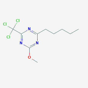 molecular formula C10H14Cl3N3O B14352443 2-Methoxy-4-pentyl-6-(trichloromethyl)-1,3,5-triazine CAS No. 95335-72-1