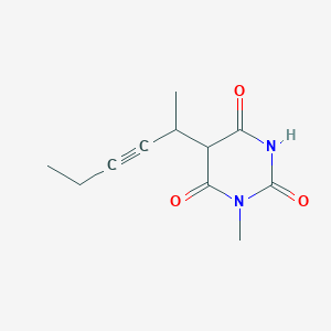 B1435245 1-Methyl-5-(1'-methylpent-2'-ynyl)barbituric acid CAS No. 99841-46-0