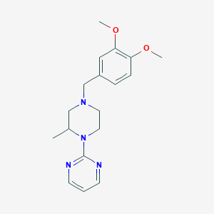 2-{4-[(3,4-Dimethoxyphenyl)methyl]-2-methylpiperazin-1-yl}pyrimidine