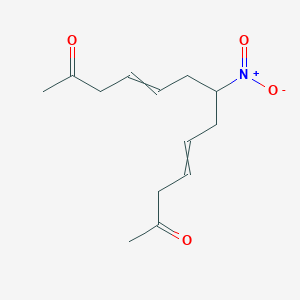 molecular formula C13H19NO4 B14352461 7-Nitrotrideca-4,9-diene-2,12-dione CAS No. 90341-46-1