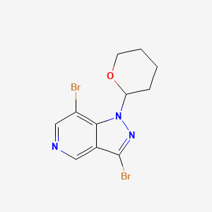 molecular formula C11H11Br2N3O B1435248 3,7-二溴-1-(四氢-2H-吡喃-2-基)-1H-吡唑并[4,3-c]吡啶 CAS No. 1416714-10-7