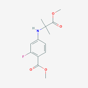molecular formula C13H16FNO4 B1435252 2-氟-4-(1-甲氧基-2-甲基-1-氧代丙烷-2-氨基)苯甲酸甲酯 CAS No. 1802242-47-2