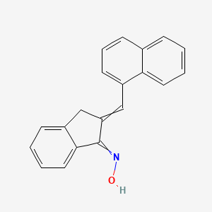 N-{2-[(Naphthalen-1-yl)methylidene]-2,3-dihydro-1H-inden-1-ylidene}hydroxylamine