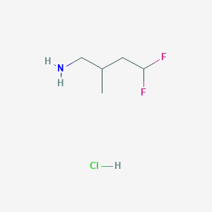 molecular formula C5H12ClF2N B1435264 4,4-Difluoro-2-methylbutan-1-amine hydrochloride CAS No. 1909314-14-2