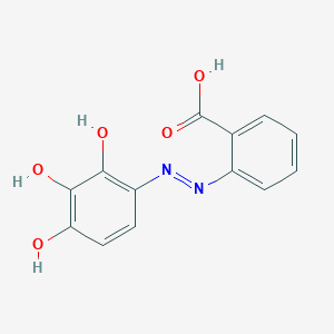 2-[2-(2-Hydroxy-3,4-dioxocyclohexa-1,5-dien-1-yl)hydrazinyl]benzoic acid